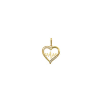 Icy Heartbeat Contour Pendant (14K) front - Popular Jewelry - New York