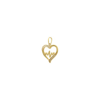 Icy Heartbeat Contour Pendant (14K) Säit - Popular Jewelry - New York