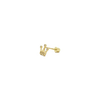 Icy King Crown Stud Earrings (14K) lehlakore - Popular Jewelry - New york
