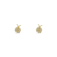 Серьги-гвоздики Icy Ladybug (14K), передняя часть - Popular Jewelry - Нью-Йорк