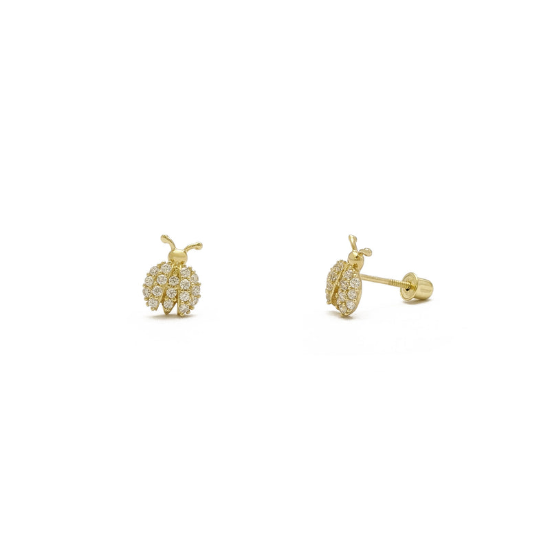 Icy Ladybug Stud Earrings (14K) main - Popular Jewelry - New York