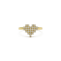 Кольцо Icy Pixel Heart (14K) спереди — Popular Jewelry - Нью-Йорк