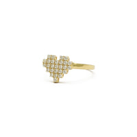 Icy Pixel Heart Ring (14K) side - Popular Jewelry - New York