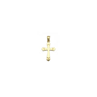 Incised Passion Cross Pendant Yellow (14K) front - Popular Jewelry - New York