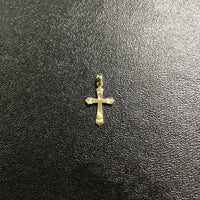 Pandantiv cruce pasiune incizată galben (14K) - Popular Jewelry - New York