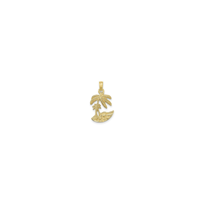 Island Palm Trees Pendant (14K) front - Popular Jewelry - New York