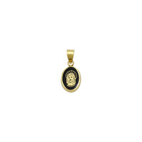 Yexus Lub ntsej muag Enameled Oval Medal Pendant (14K) pem hauv ntej - Popular Jewelry - New York