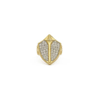 Knight's Sword and Shield Ring (14K) front - Popular Jewelry - New York