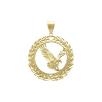Laurel Wreathed Eagle Pendant (14K) فرنٽ - Popular Jewelry - نيو يارڪ