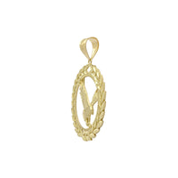Laurel Wreathed Eagle Pendant (14K) Säit - Popular Jewelry - New York