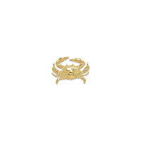 Polished Crab Pendant (14K) front - Popular Jewelry - New York