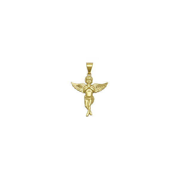 Praying Baby Angel Accented Pendant (14K) front - Popular Jewelry - New York