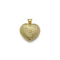 Puffy Glam Heart Pendant Large (14K) front - Popular Jewelry - New York
