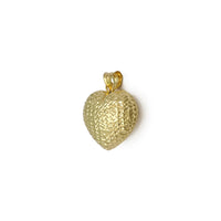 Puffy Glam Heart Pendant Large (14K) side - Popular Jewelry - New York