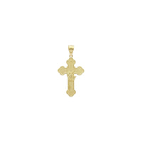 Rosary's Prayer Budded Cross Pendant (14K) front - Popular Jewelry - New York