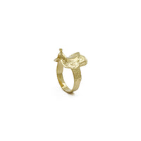 Saddle Ring (14K) diagonal - Popular Jewelry - New York