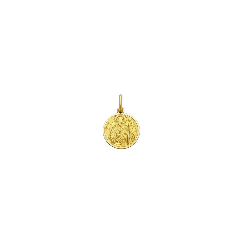Saint Jude Medallion Pendant (14K) front - Popular Jewelry - New York