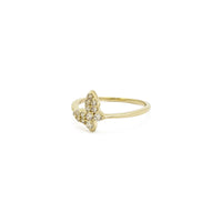 Sparkly Tilted Butterfly Ring (14K) side - Popular Jewelry - New York