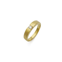 斜式钻石单石戒指（14K）对角线- Popular Jewelry  - 纽约