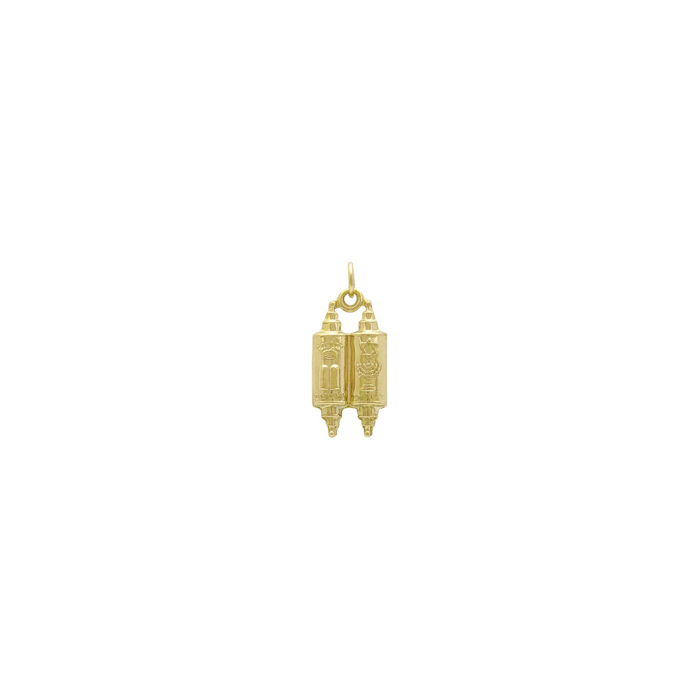 Torah Scroll Pendant (14K) front - Popular Jewelry - New York