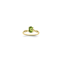 Twisted Vine Peridot Solitaire Ring (14K) front - Popular Jewelry - New York