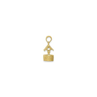 Wishing Well Motion Pendant (14K) side - Popular Jewelry - New York