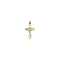 Two-Toned Passion Crucifix Pendant (14K) front - Popular Jewelry - New York