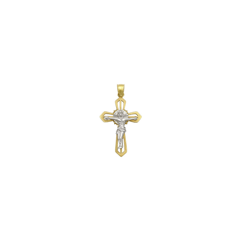 Two-Toned Passion Crucifix Pendant (14K) front - Popular Jewelry - New York