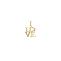 Love Plain Pendant (14K) front - Popular Jewelry - New York