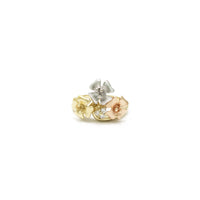 Tri-Color Jasmine CZ Ring (14K) front - Popular Jewelry - New York
