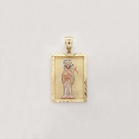 Liontin Berbingkai Potongan Berlian Santa Muerte (14K) - Popular Jewelry - New York