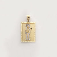 Santa Muerte Diamond Cut ierāmēts kulons (14K) - Popular Jewelry - Ņujorka