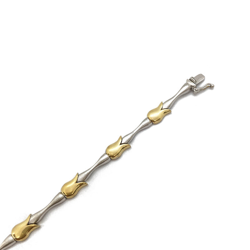 Tulip Silhouette Bracelet (14K) clasp 1 - Popular Jewelry - New York
