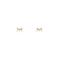 Winged Heart Stud Earrings (14K) front - Popular Jewelry - New York