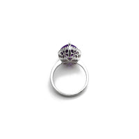 Amethyst Rose Cut Teardrop Halo Ring (14K) setting - Popular Jewelry - New York