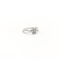 Five Petals Flower Diamond Ring (14K) front 2 - Popular Jewelry - New York