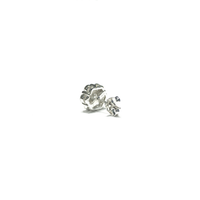 Honeycomb Cluster Diamond Stud Earring (14K) back - Popular Jewelry - New York