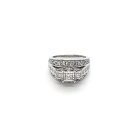 Triple Princess Diamond Engagement Ring (14K) above - Popular Jewelry - New York