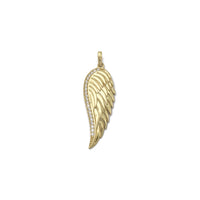 Angel Wing CZ Pendant (14K) front - Popular Jewelry - New York