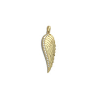 Angel Wing CZ Pendant (14K) left - Popular Jewelry - New York