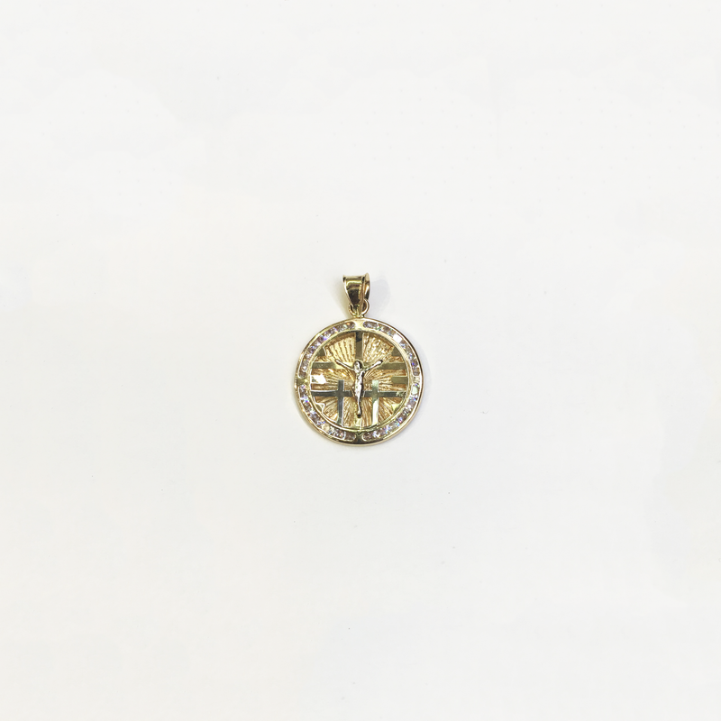 Calvary CZ Medallion Pendant (14K) - Popular Jewelry - New York