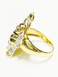 Iced-Out Diamond „Buddha of Wealth“ hringur (14K) - Popular Jewelry