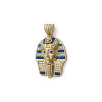 Spalvinga ledinio faraono karaliaus Tut pakabukas (14K) šone - Popular Jewelry - Niujorkas