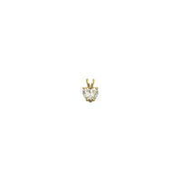 Diamond Heart Pendant (14K) front - Popular Jewelry - New York