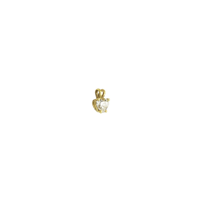 Diamond Heart Pendant (14K) side - Popular Jewelry - New York