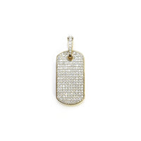 Diamond Military Dog Tag Pendant (14K) front - Popular Jewelry - New York