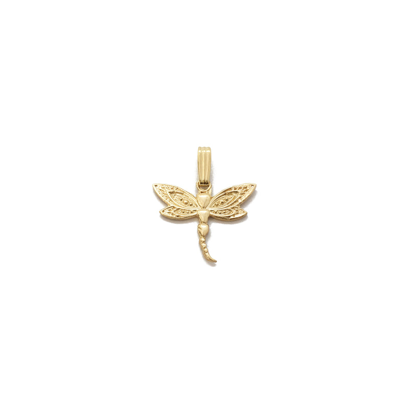 Dragonfly Pendant (14K) front - Popular Jewelry - New York