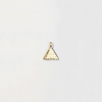 Egyiptomi piramis gyémánt vágott medál (14K) (kis méret) - Popular Jewelry New York