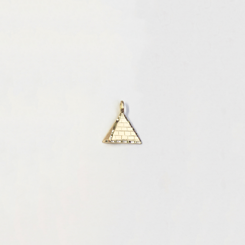Egyptian Pyramid Diamond Cut Pendant (14K) (Small Size) - Popular Jewelry New York