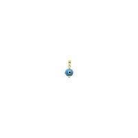 Evil Eye Ball Pendant light blue (14K) front - Popular Jewelry - New York